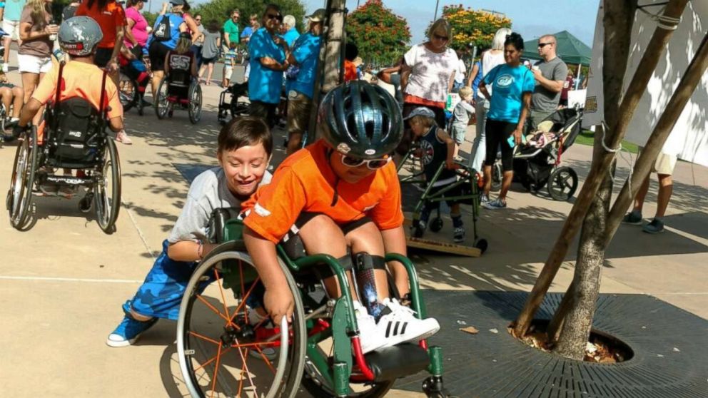 Paul Burnett is raising money for his best friend Kamden Houshan, who has two spinal tumors, to get a new wheelchair. 