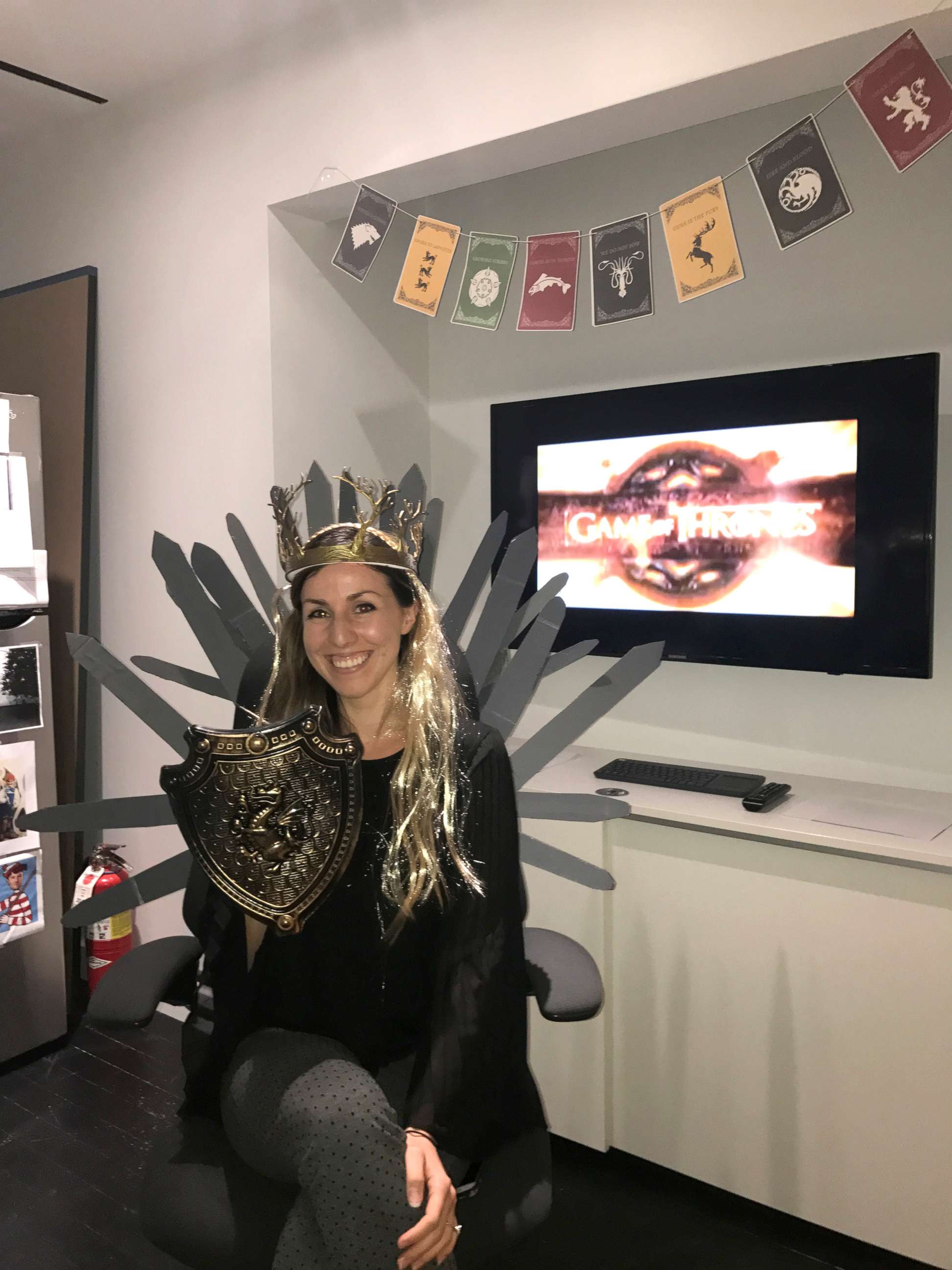 PHOTO: Bride-to-be Caitlin Revuelta was surprised by her colleagues at Humanscale with an elaborate "Game of Thrones"-themed shower on Sept. 27 in New York City.