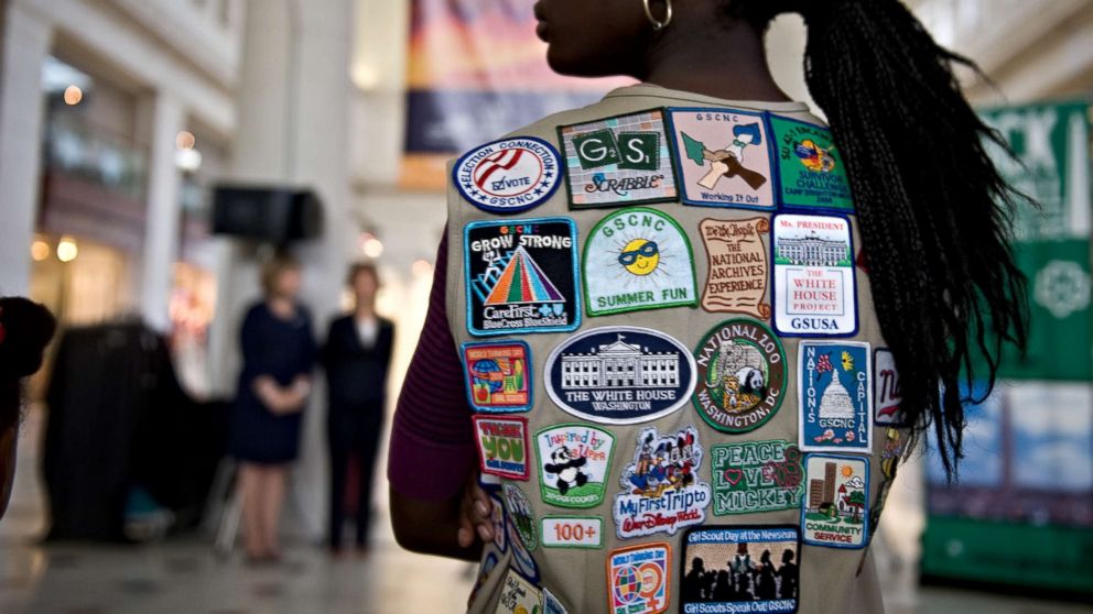 A Girl Scout is seen at the 100th Anniversary Sing-Along, at Union Station in Washington, D.C., June 17, 2011.