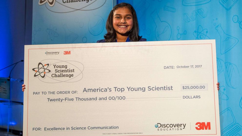 PHOTO: Gitanjali Rao, 11, was awarded the title of "America's Top Young Scientist" as well as a $25,000 prize.