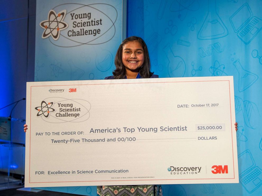 PHOTO: Gitanjali Rao, 11, was awarded the title of "America's Top Young Scientist" as well as a $25,000 prize.