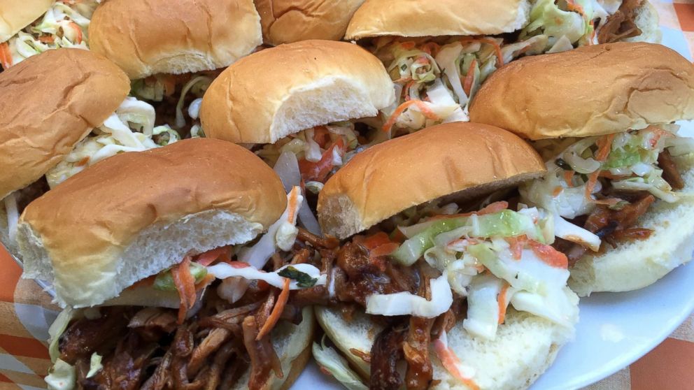 PHOTO: Slow-cooked pork shoulder sandwich.