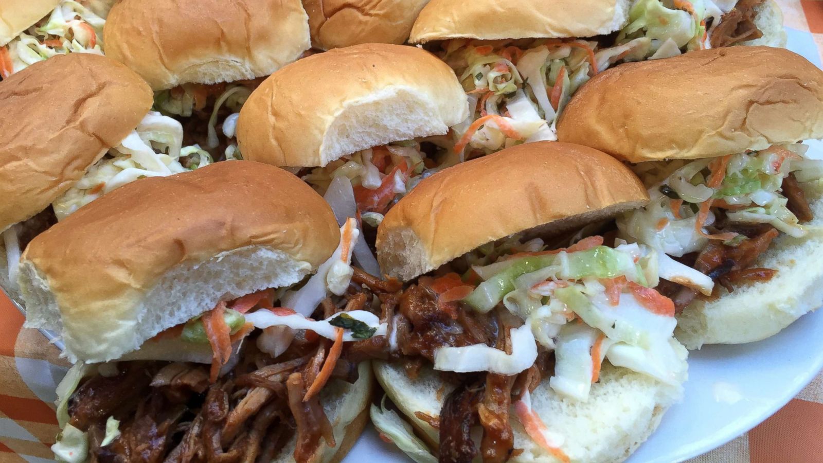 PHOTO: Slow-cooked pork shoulder sandwich.