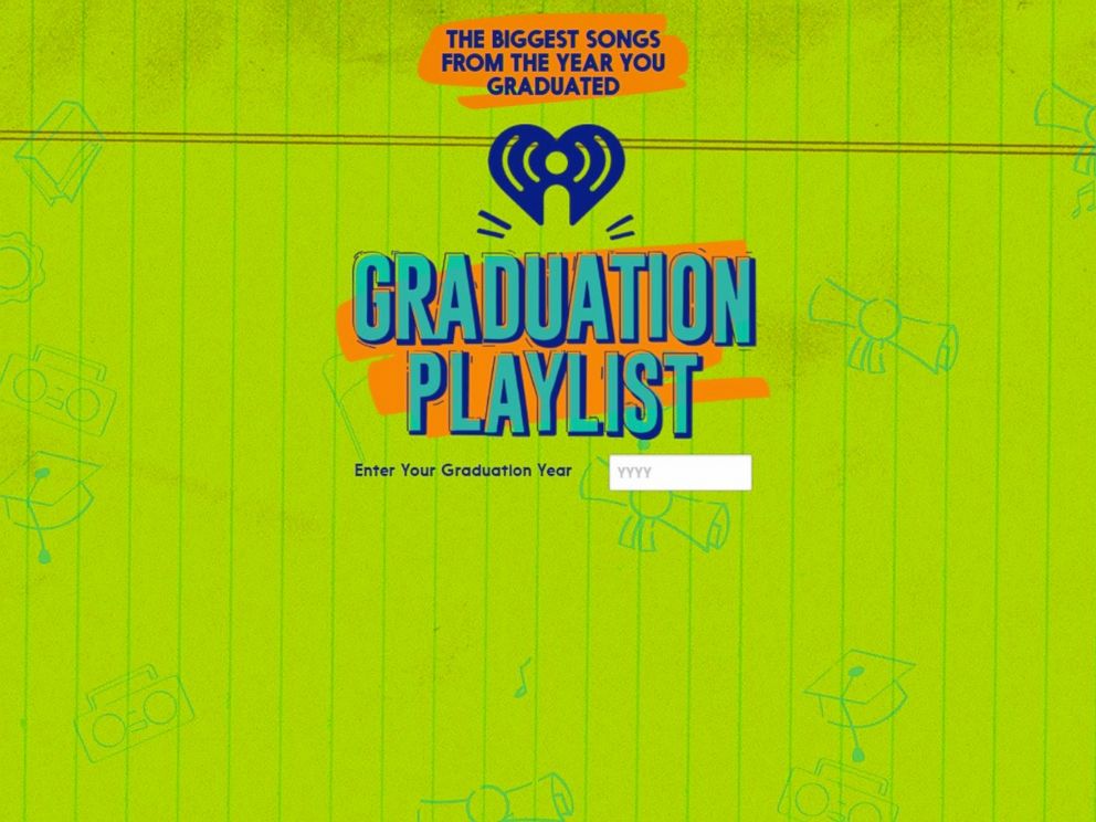 PHOTO: iHeartRadio just launched GraduationPlaylist.com, a microsite where users can access a "Class Of" playlist for every graduation class from 1950 through 2018.