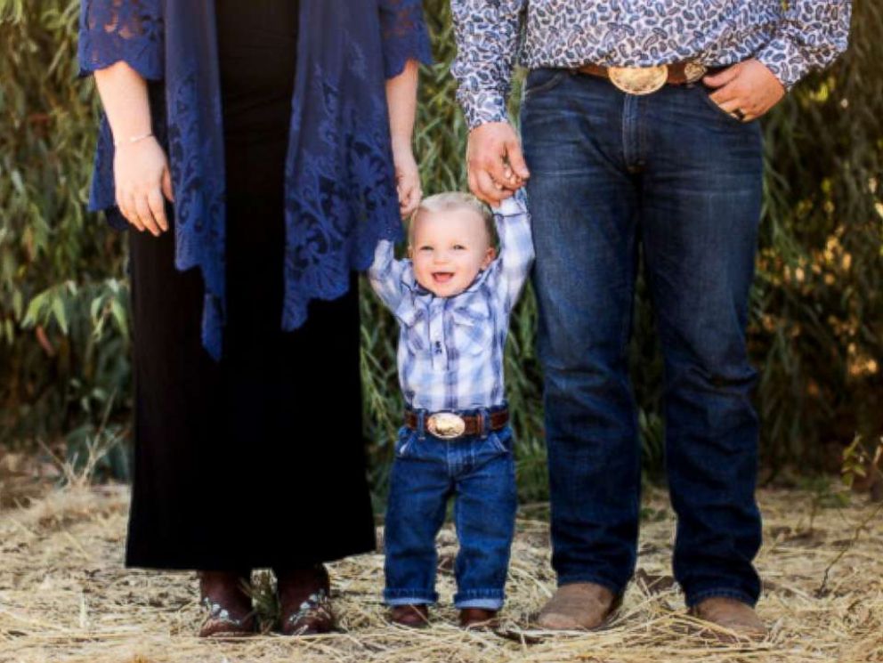 PHOTO: Gus Wyatt Coleman, 1, was carried by his grandmother, Megan Barker, 49, of Chico, California, since his mother, Maddie Coleman, was unable to after she had been diagnosed with a reproductive disorder.