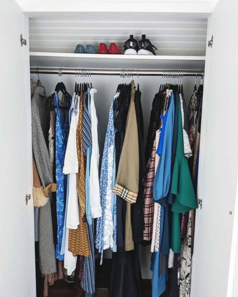 PHOTO: The converted RV includes closet space.