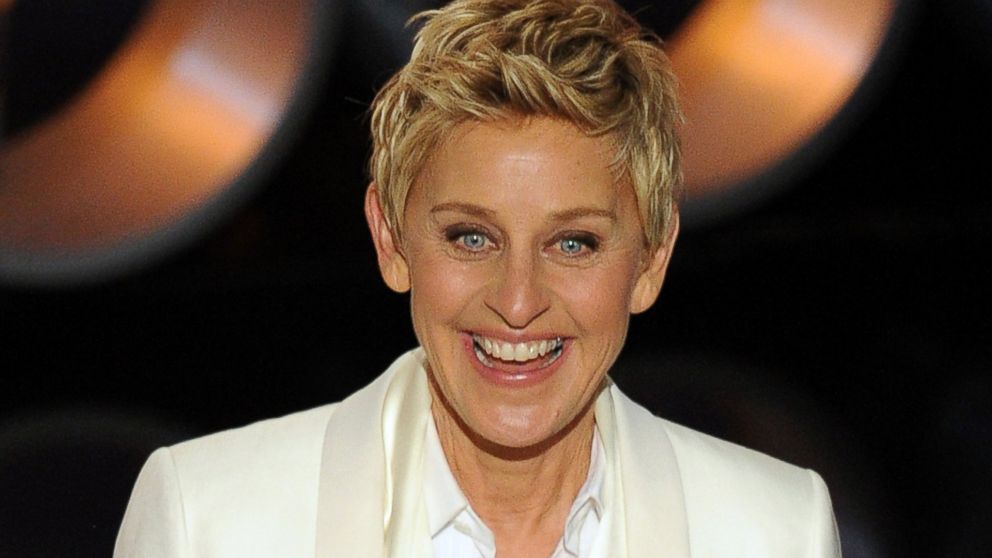 Host Ellen DeGeneres speaks onstage during the Oscars at the Dolby Theatre on March 2, 2014 in Hollywood, Calif.