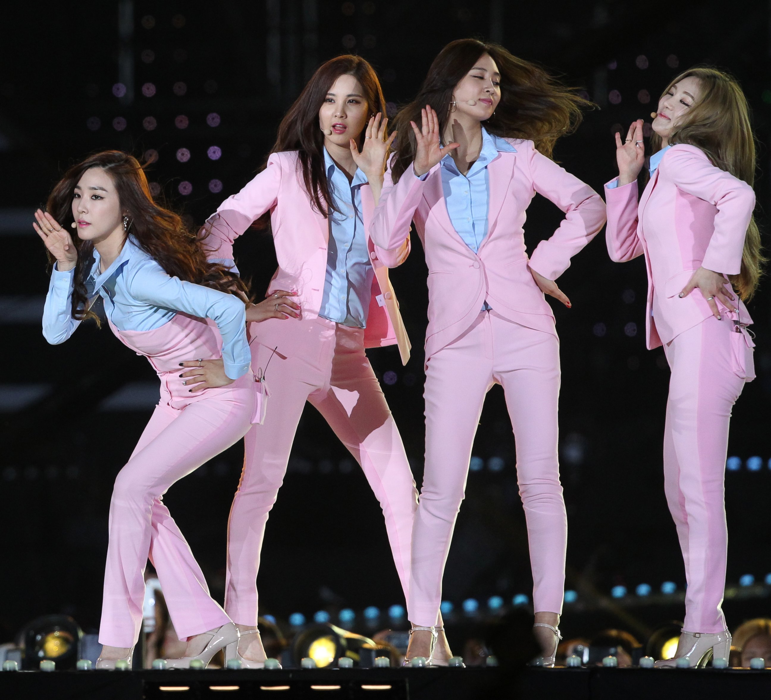 PHOTO: Girls' Generation perform onstage during the 2014 Dream Concert at Seoul World Cup Stadium on June 7, 2014 in Seoul, South Korea.  