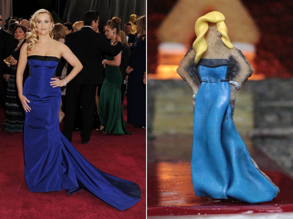 PHOTO: Reese Witherspoon's 2013  Oscars dress recreated in cookie form.
