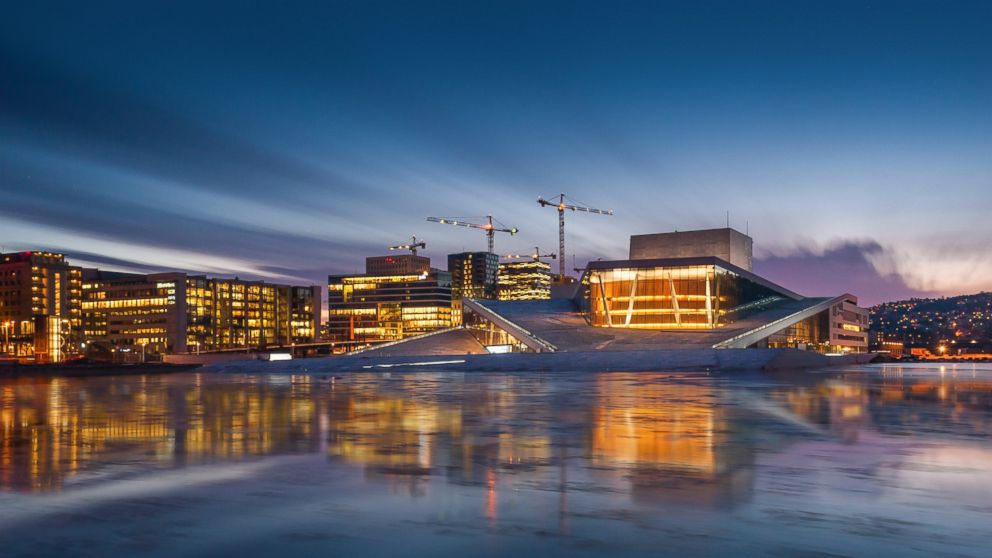 The Oslo opera house in Norway. 