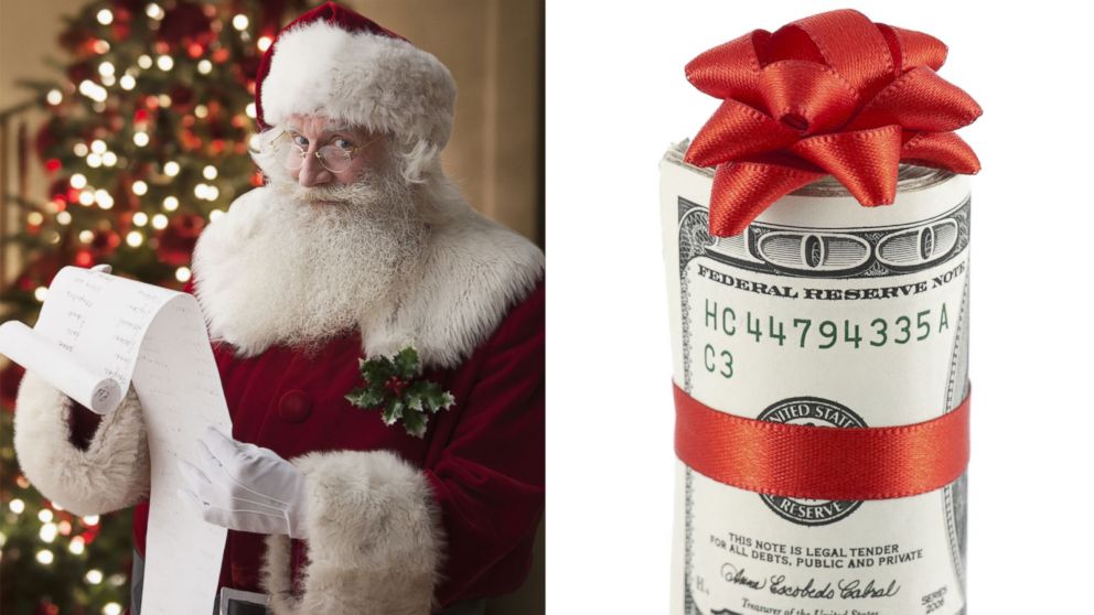 A man dressed as Santa anonymously gave $100 bills to employees at fast food restaurants in Hyannis, Mass.