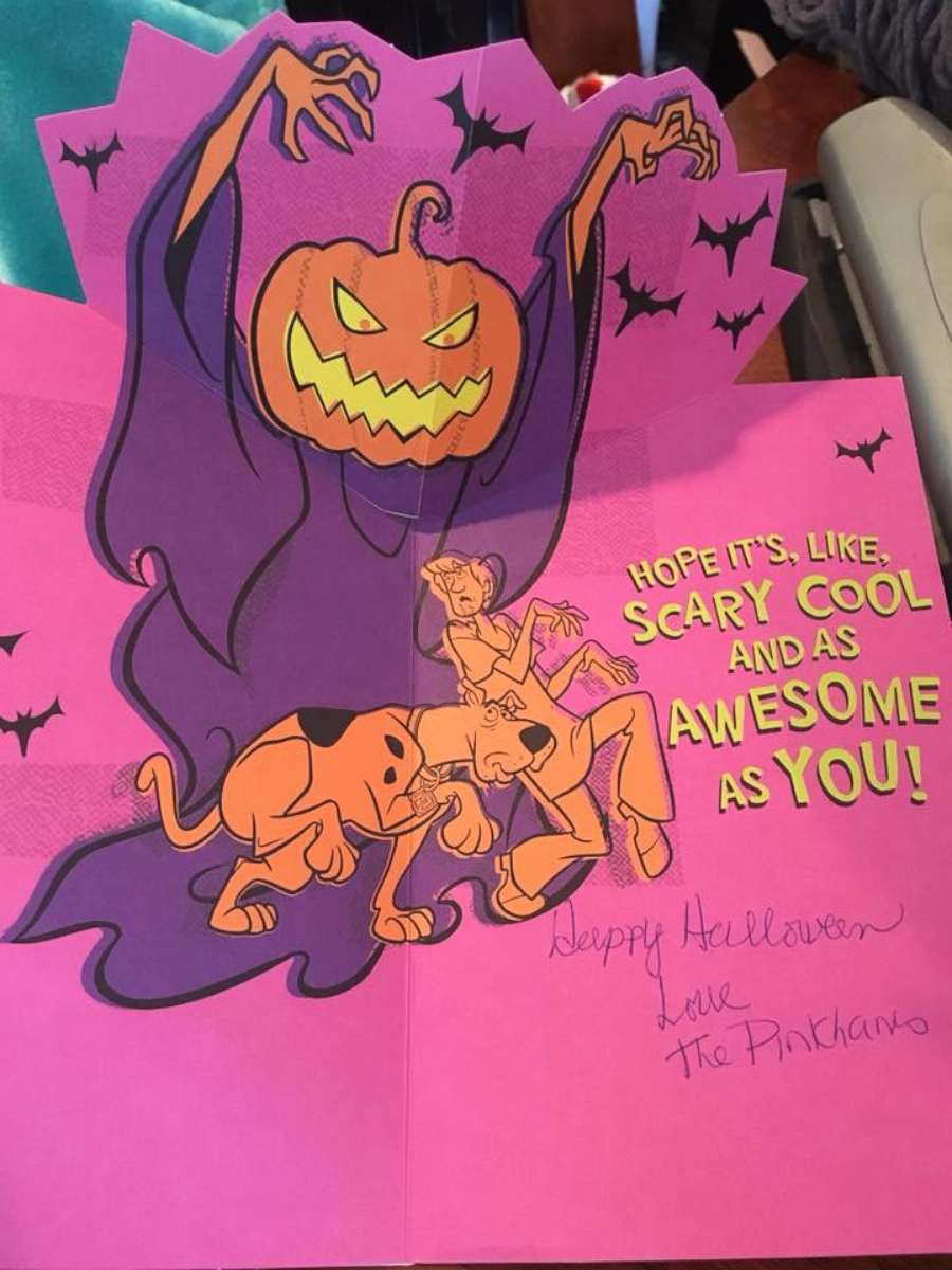 PHOTO: Each of the 1,000 Halloween greeting cards that Brock Chadwick has received is filled with well wishes and Halloween jokes.