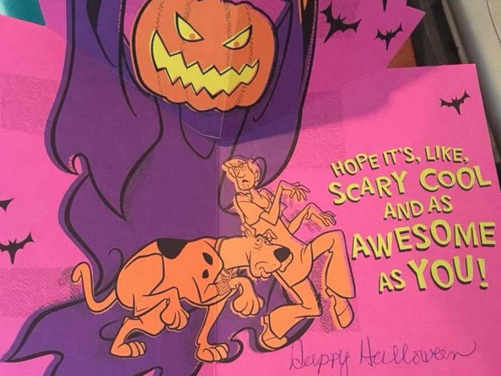 PHOTO: Each of the 1,000 Halloween greeting cards that Brock Chadwick has received is filled with well wishes and Halloween jokes.