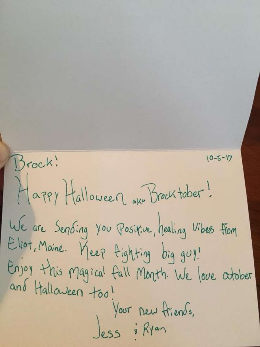 PHOTO: Brock Chadwick, 7,  has received Halloween cards from all over the world including France, the United Kingdom and Scotland.