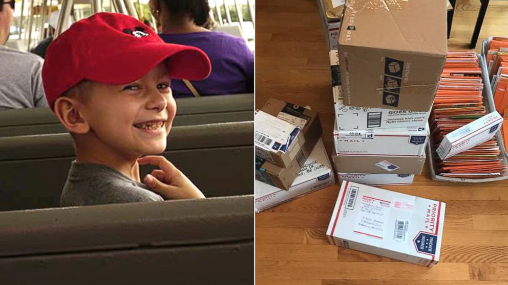 PHOTO: Brock Chadwick, 7, has received nearly 1,000 greeting cards from strangers as far as Singapore after his family member asked people on Facebook to send him well wishes for Halloween. 