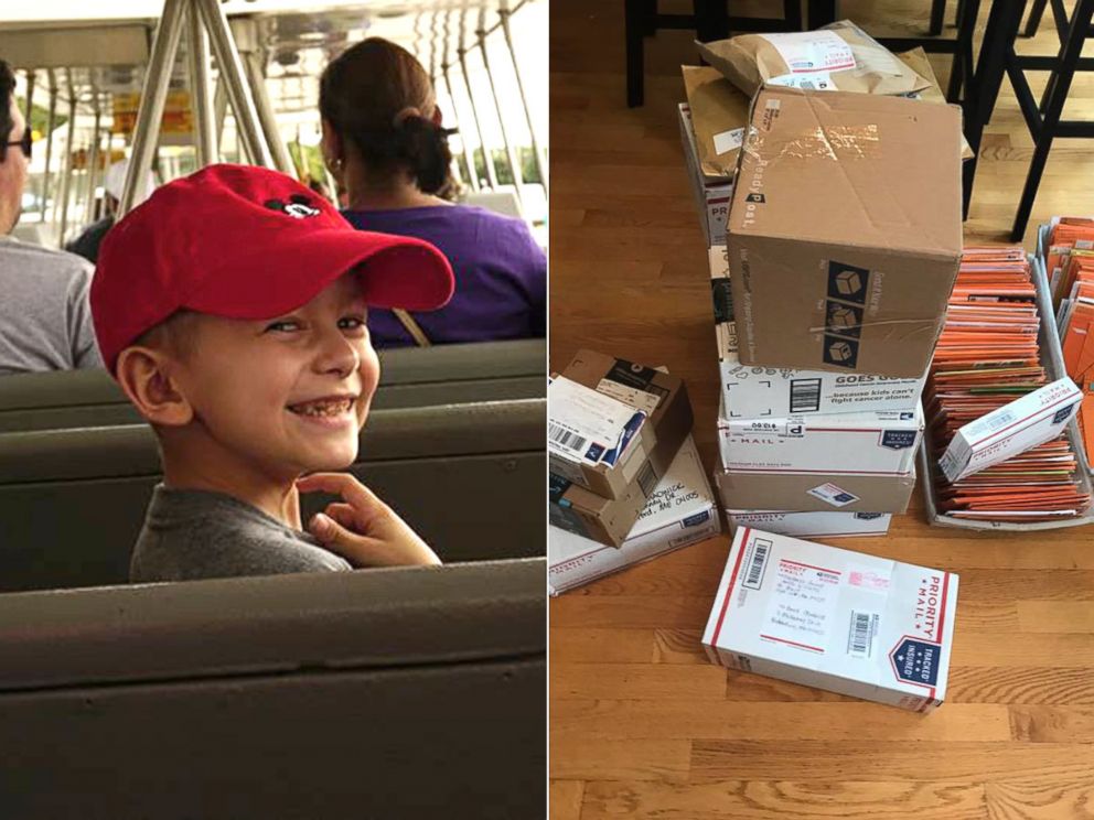 PHOTO: Brock Chadwick, 7, has received nearly 1,000 greeting cards from strangers as far as Singapore after his family member asked people on Facebook to send him well wishes for Halloween. 