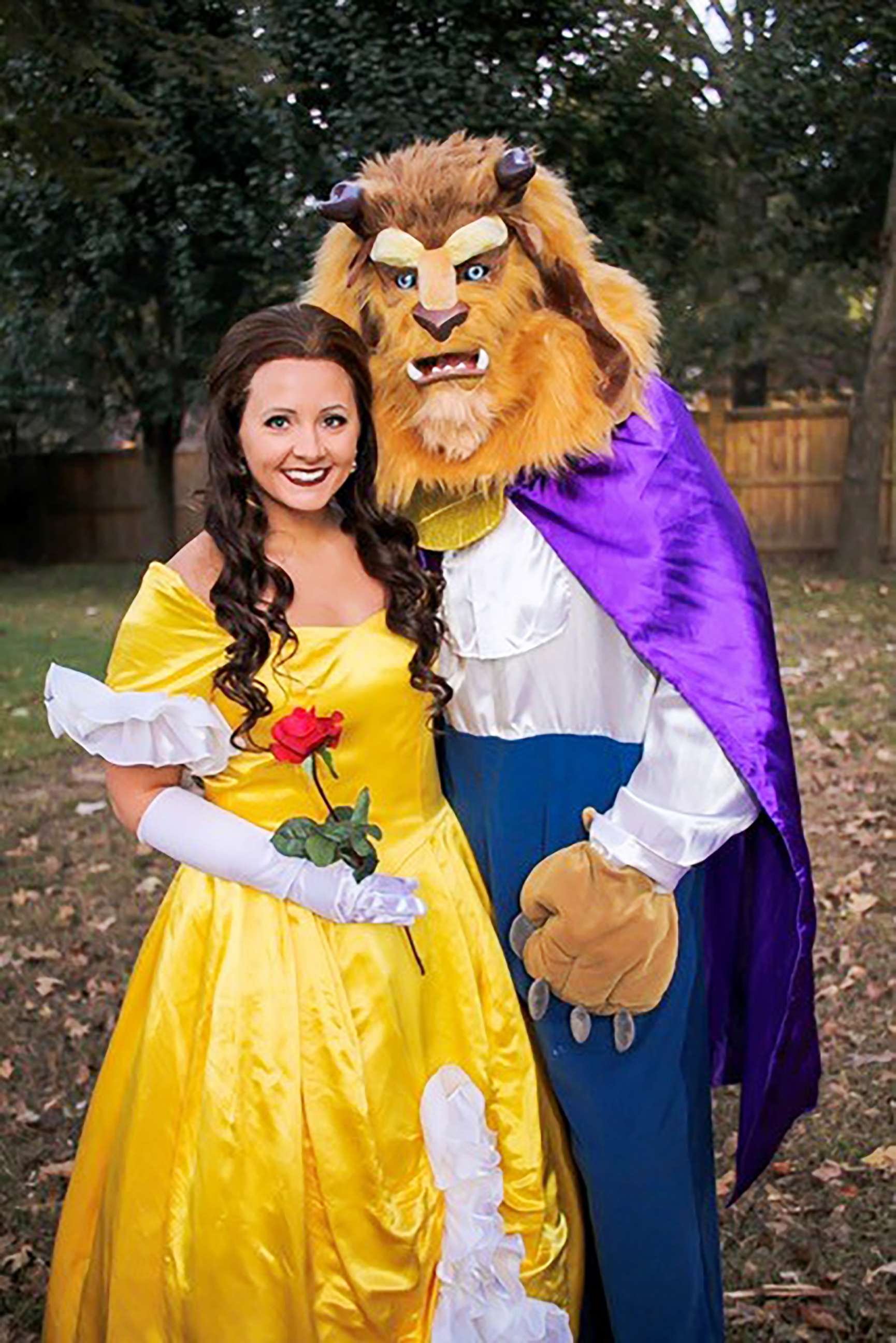 PHOTO: Kolby Davis, 26, and Hope Hagerman, 25, dressed as characters from "Beauty and the Beast" for Halloween.

