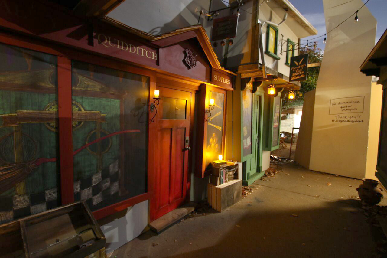 PHOTO: Jon Chambers of Seattle teamed up with his neighbors to build a replica of Harry Potter's Diagon Alley in his driveway.