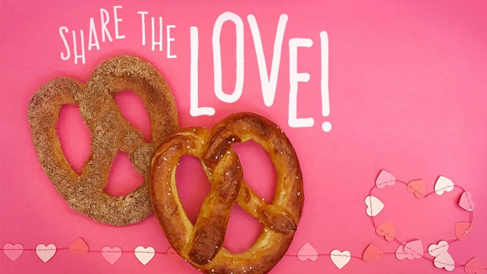 PHOTO: Auntie Anne's offers buy one, get one heart-shaped pretzels this Valentine's Day.