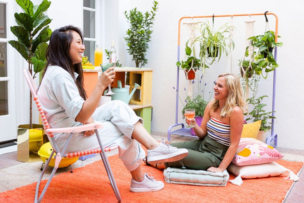 PHOTO: Learn step-by-step from Brit + Co how to make a bar out of cinder blocks and a clothing rack planter.