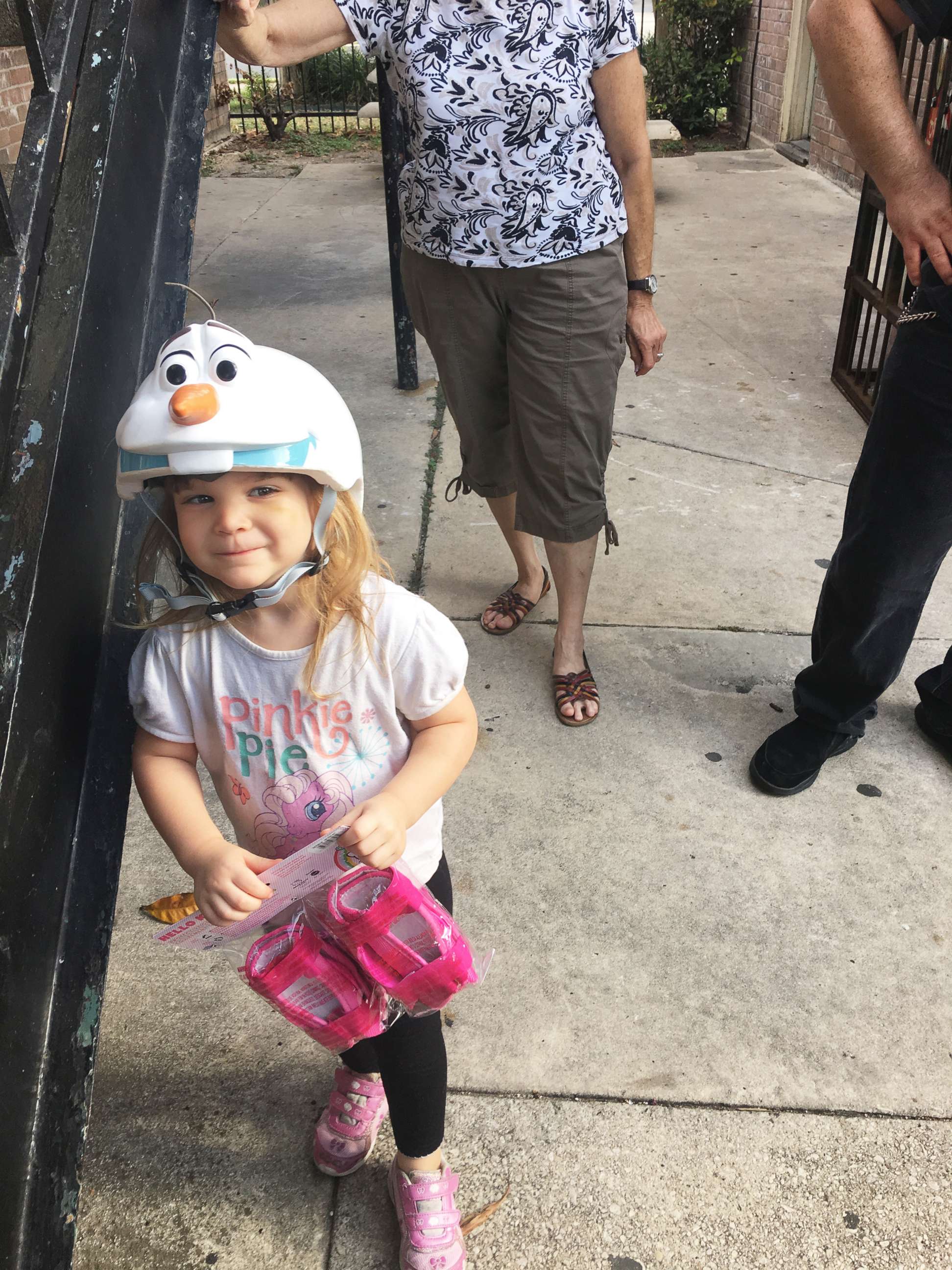 PHOTO: The San Antonio Fire Department surprised Hope Rhoades, 3, with a bike and safety gear after realizing her family couldn't afford one.