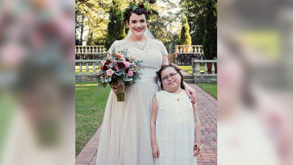 Abby Furco, a 10-year-old fighting leukemia, was able to be the flower girl at her camp counselor's wedding on Oct. 29 in Virginia.