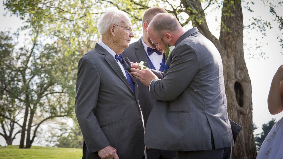 PHOTO: KC Schafer of Clarksville, Indiana, said he always knew he wanted his grandpa, Charles Schafer, 90, to be his best man.