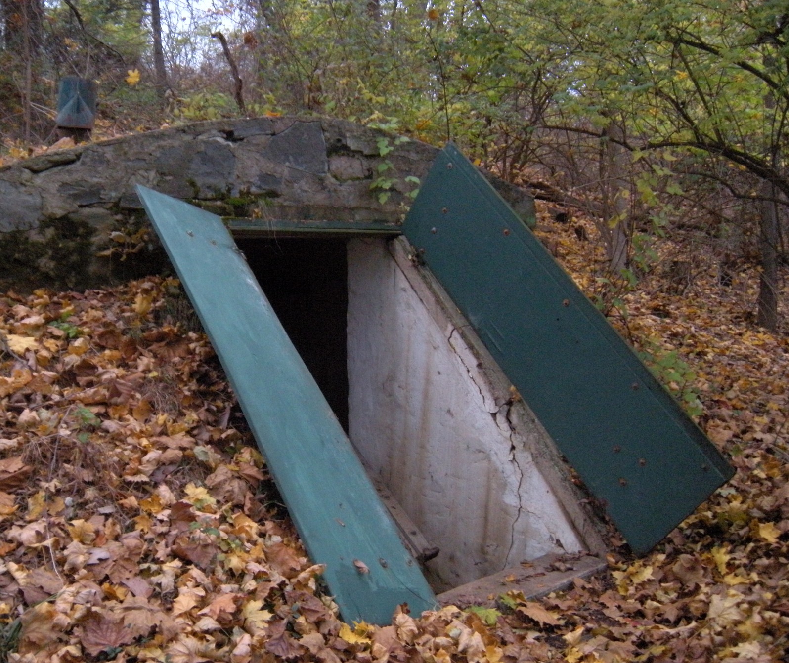 PHOTO: These doors remain at the Great Valley House as a tribute to the escape route slaves passed through.