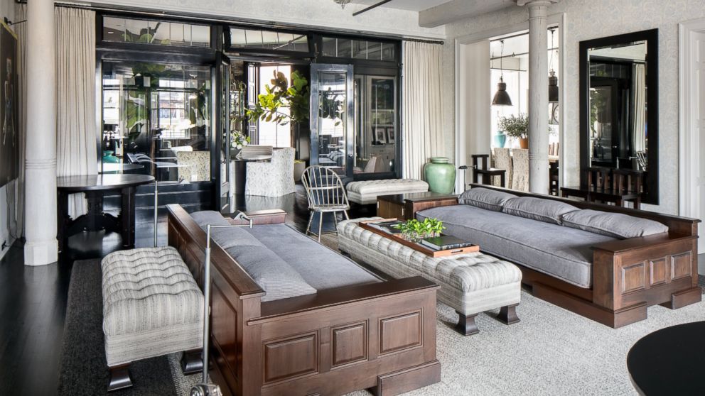 Meg Ryan's loft has 4,100 square feet of space, taking up a full floor of a converted warehouse.