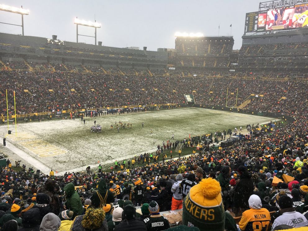 PHOTO: Rich Nowakowski, of Hartland, Wisconsin, was shocked when the construction crew near his house gifted him with Packers tickets, $400 in cash and special team gear.