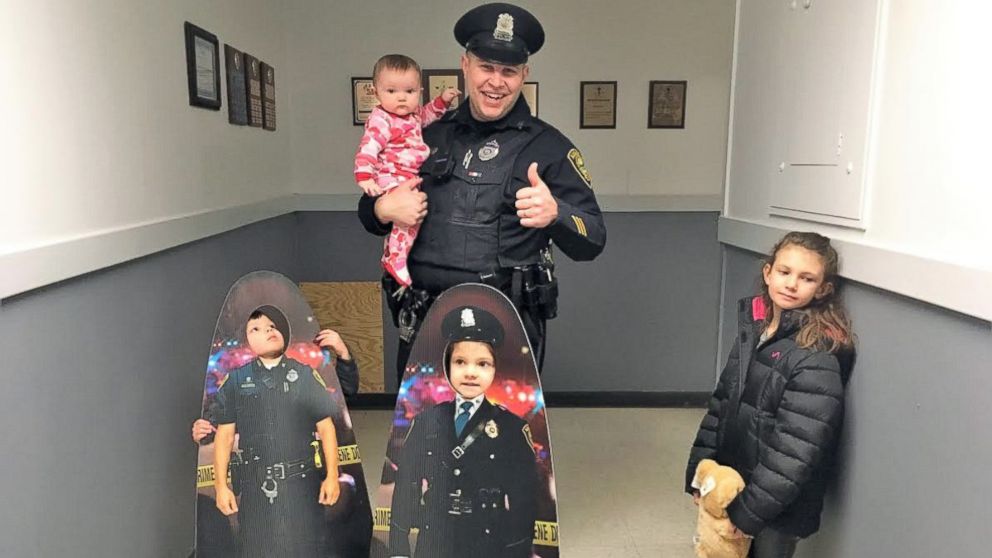 Little Girl's Favorite Cop Attends Her Police-themed Birthday Party ...