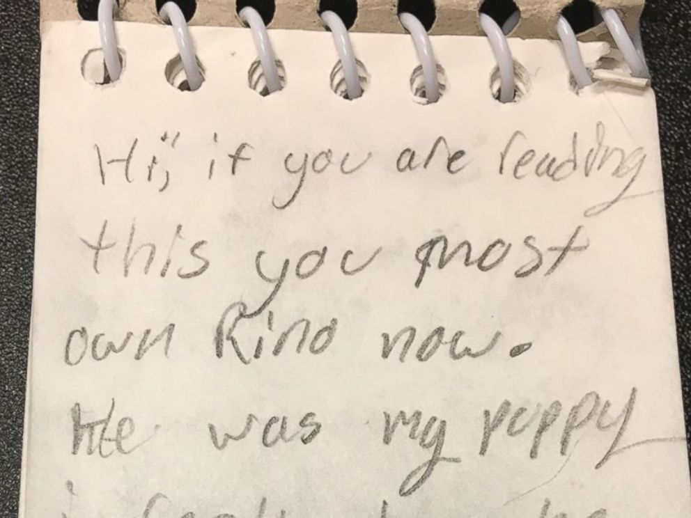 PHOTO: A dog named Rhino Lightning arrived at the Utah Humane Society with a 16-page owners manual written by an 8-year-old girl.