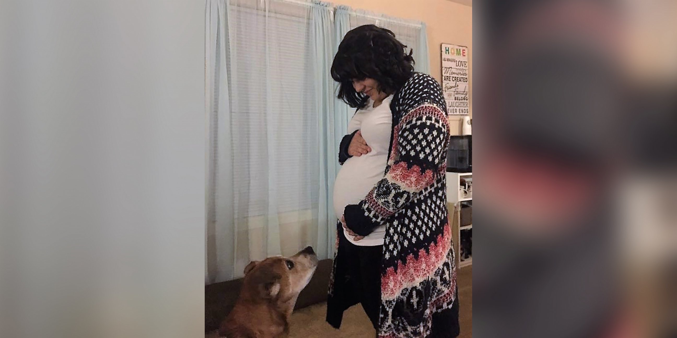 PHOTO: A 17-year-old Maryland shelter dog named Rocky was adopted by Beth and Michael Clark in 2015, and lived just long enough to welcome their child home last month.