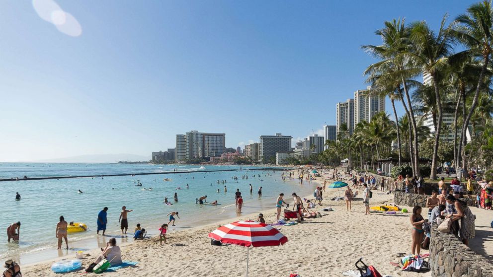 Waikiki Beach is one of the 8 most crowded U.S. beaches.