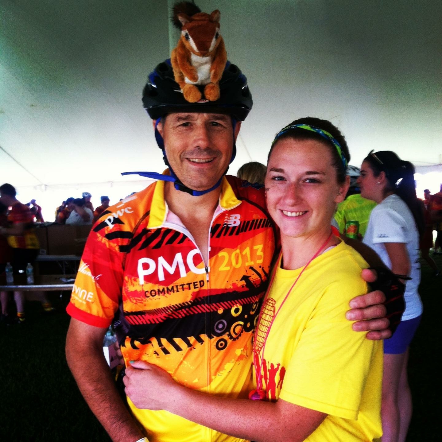 PHOTO: Peter and Jessica Otto at the 2013 Pan-Mass Challenge. 