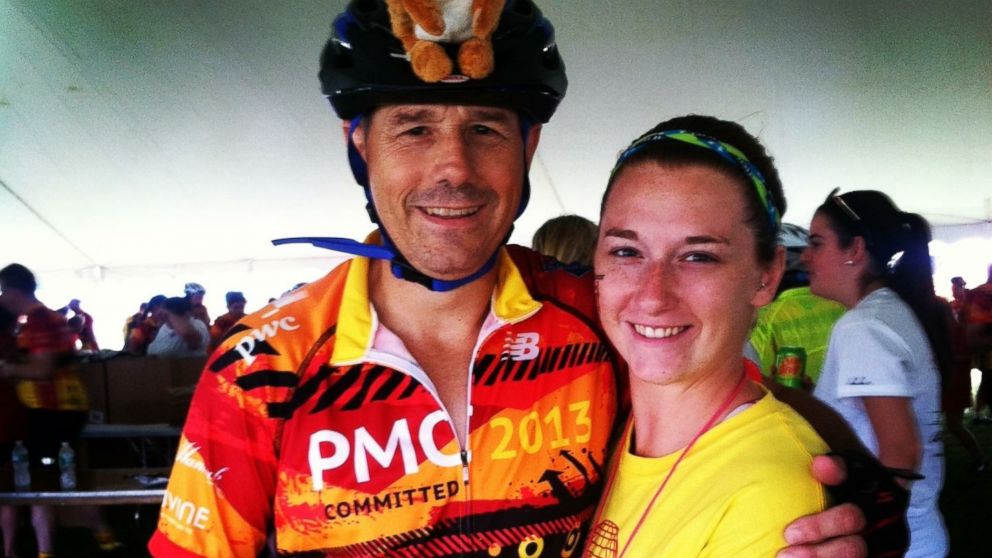 PHOTO: Peter and Jessica Otto at the 2013 Pan-Mass Challenge. 