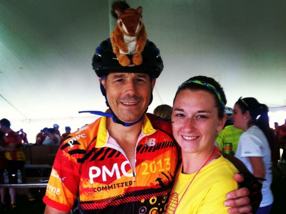 PHOTO: Peter and Jessica Otto at the 2013 Pan-Mass Challenge.