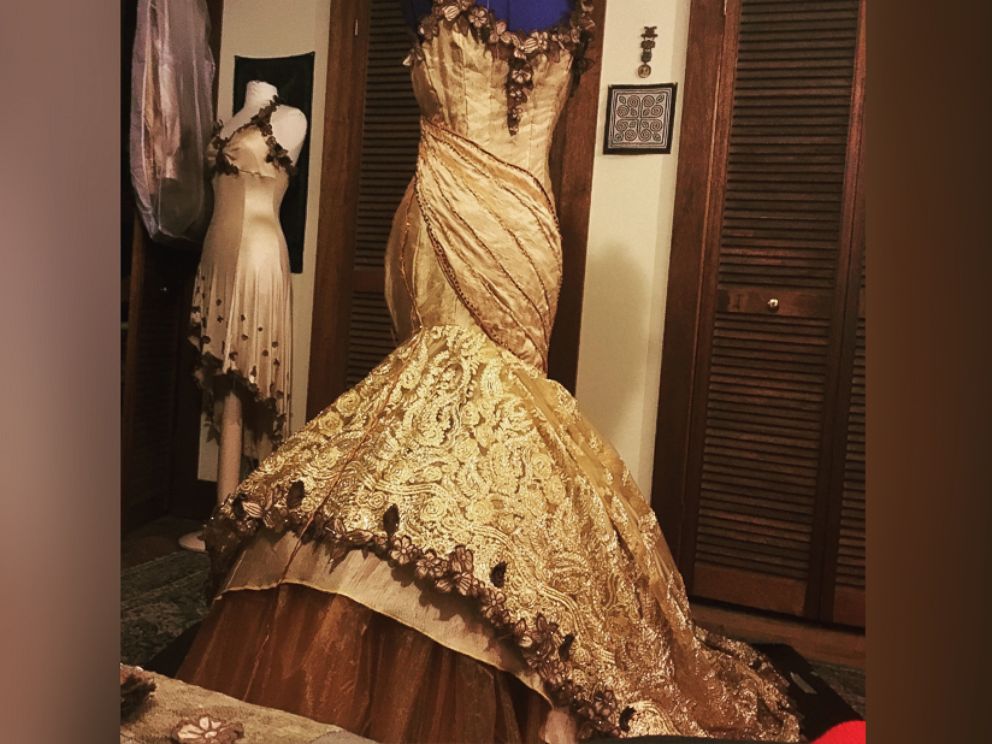 PHOTO: Harmony Lawrence, or Portland, Oregon, spent six months creating her ornate "woodland fairytale"-themed gown.