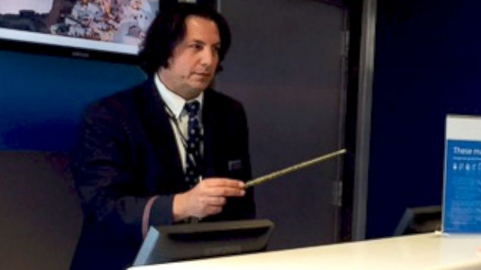 American Airlines Gate Agent David Dolci, seen here in an image tweeted by the airline on June 5, 2015, is often compared to the character Severus Snape from the Harry Potter movies.