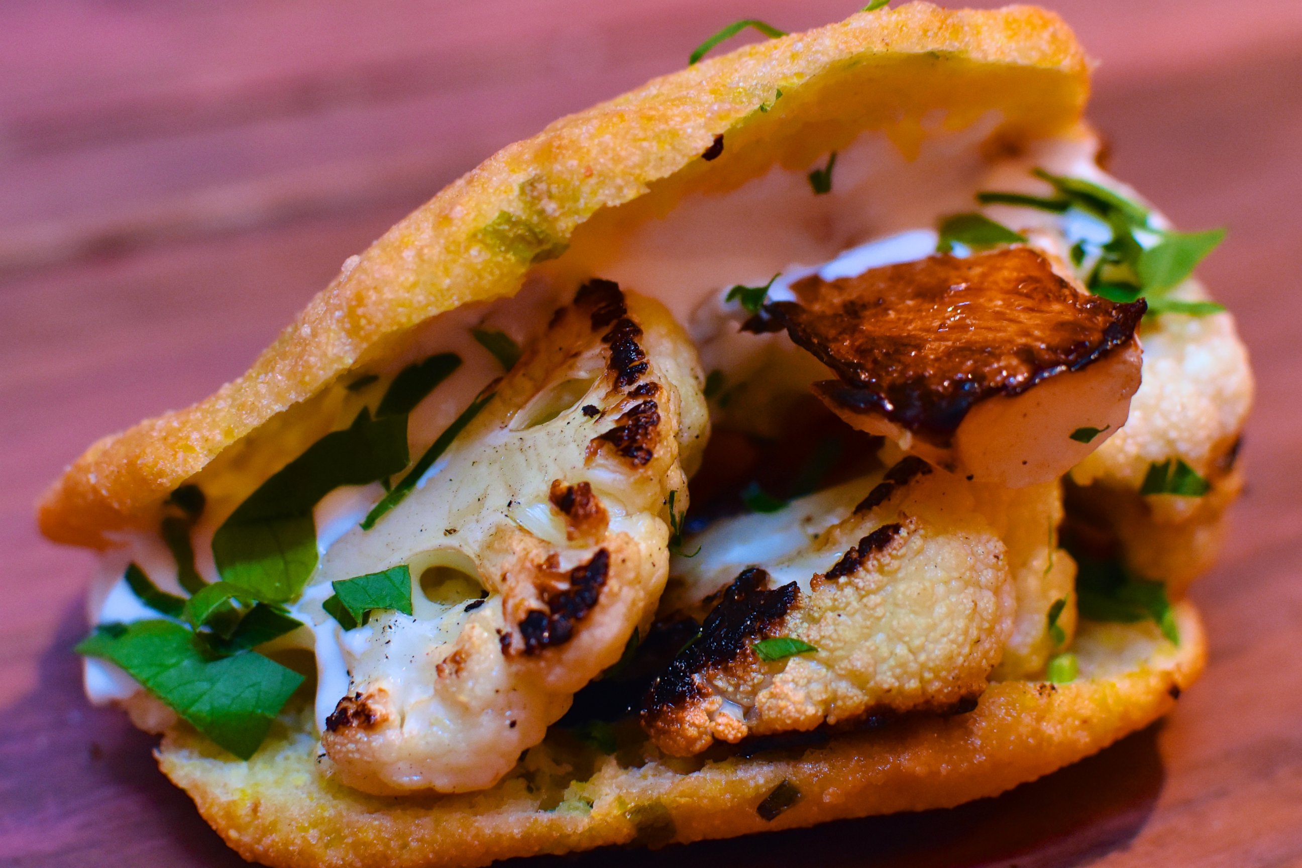 PHOTO: LoLo's Seafood Shack's Cauliflower Sandwich