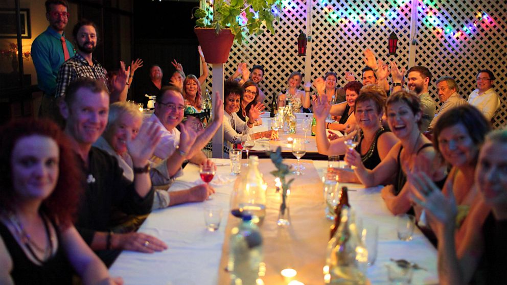 "Silent dinners" like the one seen here in Adelaide, Australia, in 2013 are a new phenomenon where diners are asked not to speak or use electronic devices and just focus on eating food. 