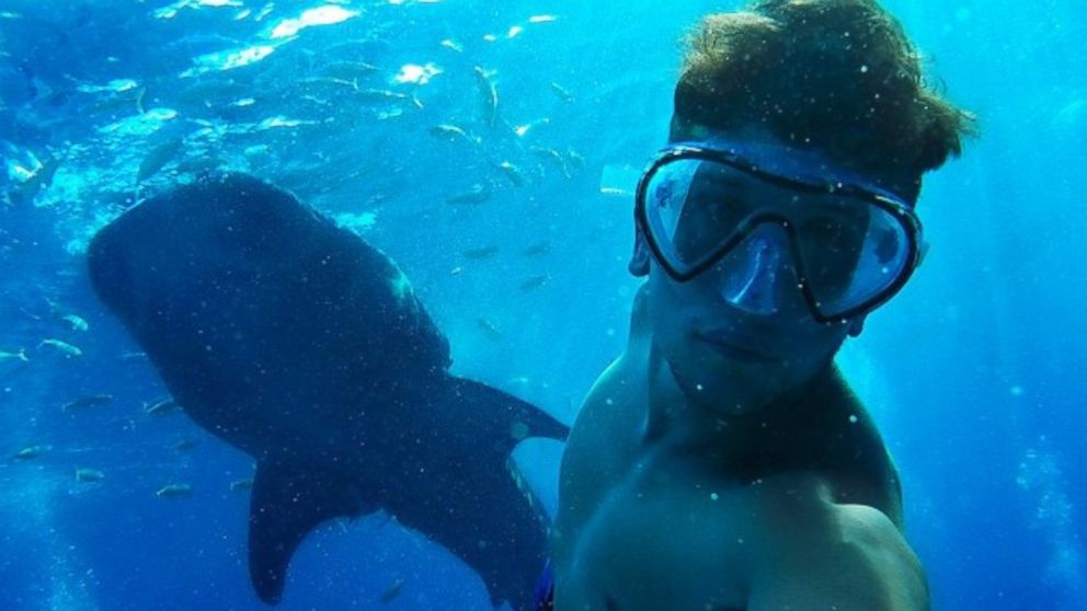 PHOTO: Christian LeBlanc also took an "epic selfie" with a whale shark in the Philippines.