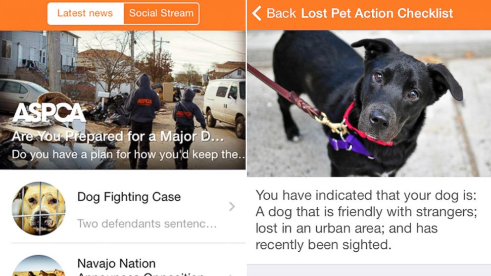 The American Society for the Prevention of Cruelty to Animals has launched their first mobile application intended to help pet owners reunite with lost pets and help make decisions for their care in case of natural disasters. 