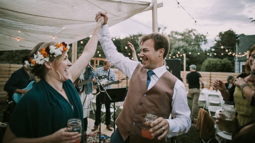 Couple Transforms Their Ratty Backyard into DIY Whimsical Wedding Venue