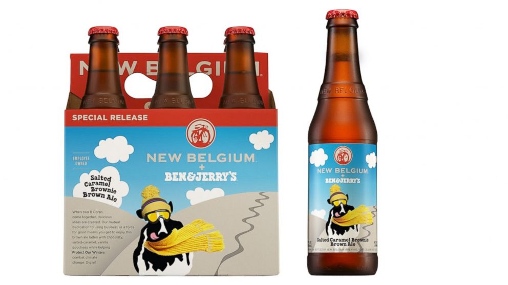 Ben & Jerry's is teaming up with New Belgium to make a salted caramel brownie brown ale beer.