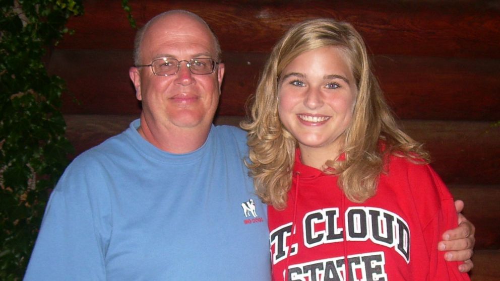 Greta Hokanson of Minnetonka, Minn. with Danny Daniels, the man who saved her life with his bone marrow donation after Hokanson was diagnosed with leukemia in Sept., 2006.