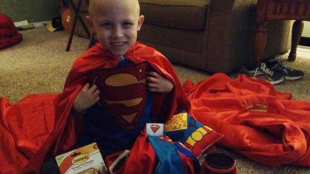 PHOTO: Bryce Schottel was shocked when he received a surprise visit from Superman.