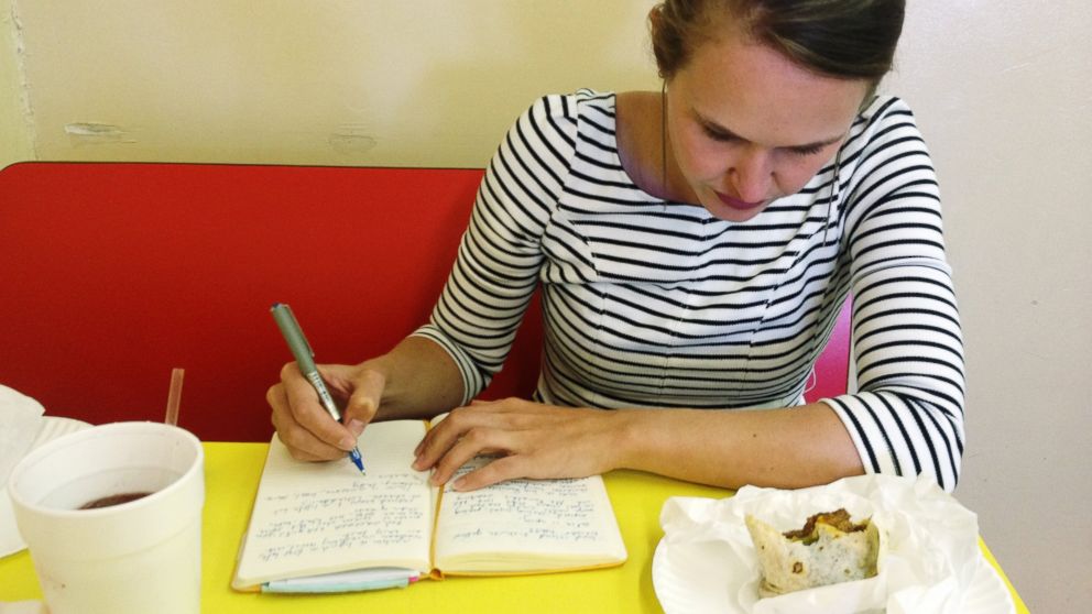 FiveThirtyEight burrito correspondent Anna Barry-Jester hard at work choosing our country's best version.