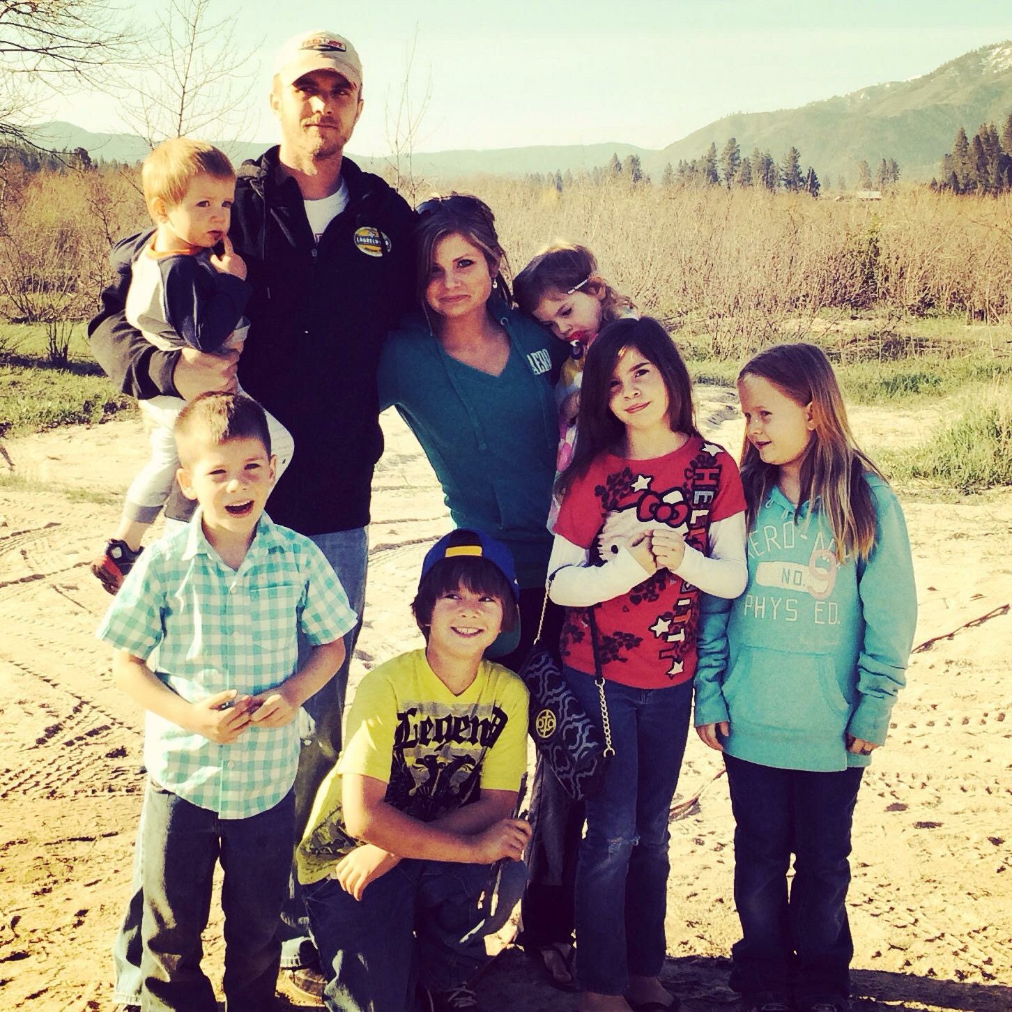 PHOTO: Seen in this undated photo, Ashley Grimm with her husband Nick Grimm and their children, Jonathan, 12, Hannah, 9, Camille, 9, Jude, 8, Ariel, 6, Titus, 4, and Alice, 19 months.