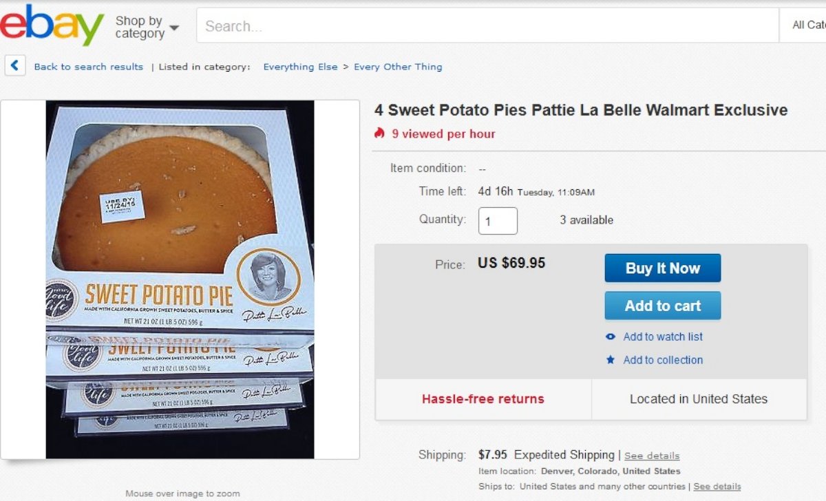 PHOTO: The Patti LaBelle Sweet Potato Pie sold at a rate of one pie per second over the weekend. 